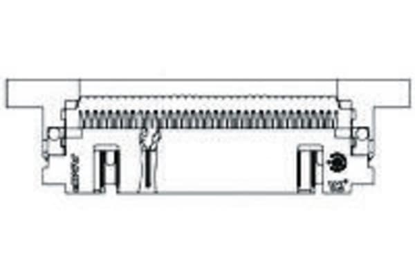 Product image for Ribbon cable conn.male,20 way,2.54mm,blk