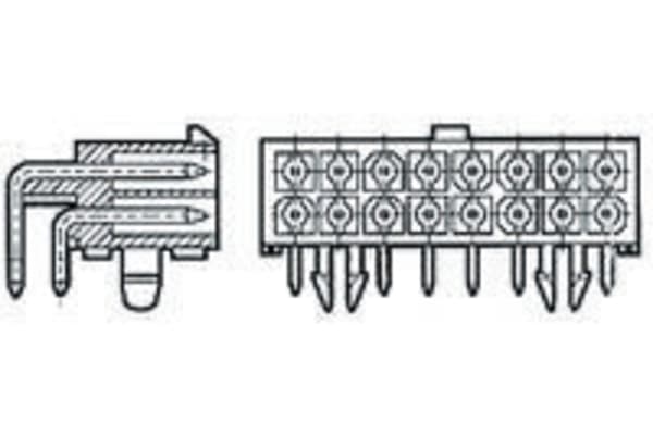 Product image for Header r/a pcb 10 way Pin Mate-n-Lok