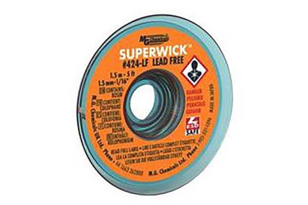 Product image for SUPERWICK DESOLDERING BRAID 424-LF 1.5M