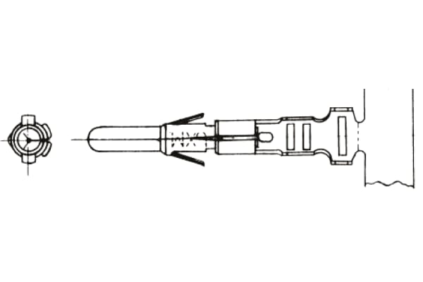 Product image for Crimp terminal,male,tin plated,18-24awg