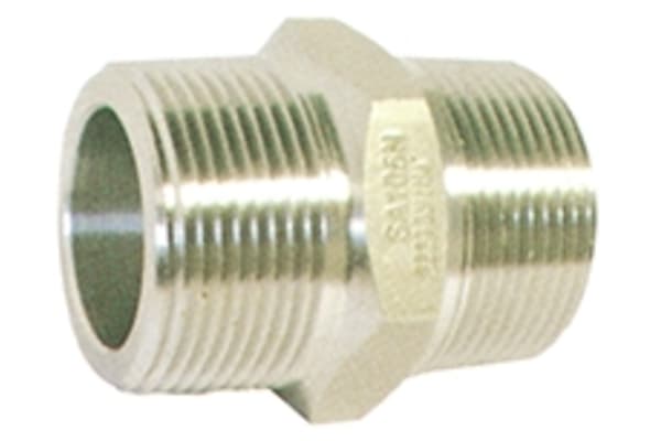 Product image for 1 1/2in F/Steel 316 Hex Nipple M/M Joint