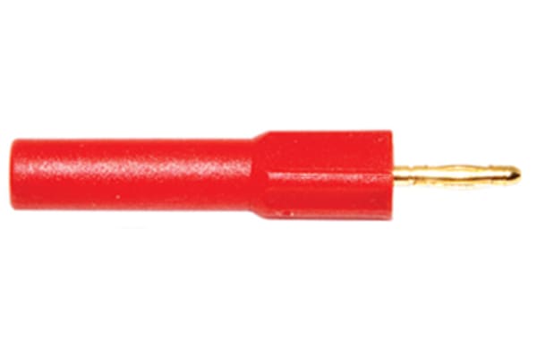 Product image for 2MM PLUG TO 4MM JACK ADAPTER, RED