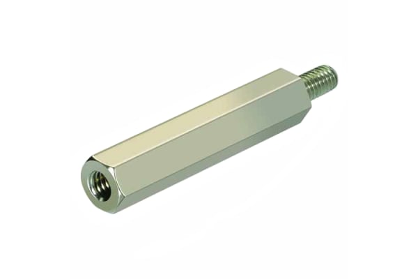 Product image for MALE/FEMALE PCB SPACER, M4, 10MM LENGTH