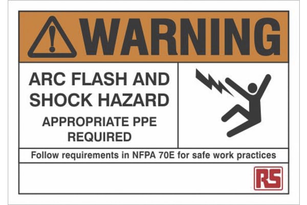 Product image for Self Stick Sign Arc Flash& ShockHazard