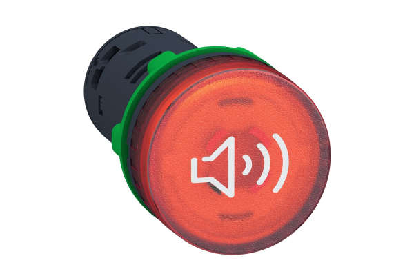 Product image for Illuminated red buzzer 230/240V AC