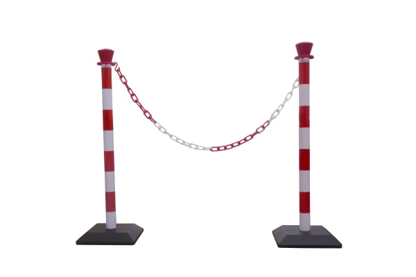 Product image for SET OF 2 POSTS - RED/WHITE