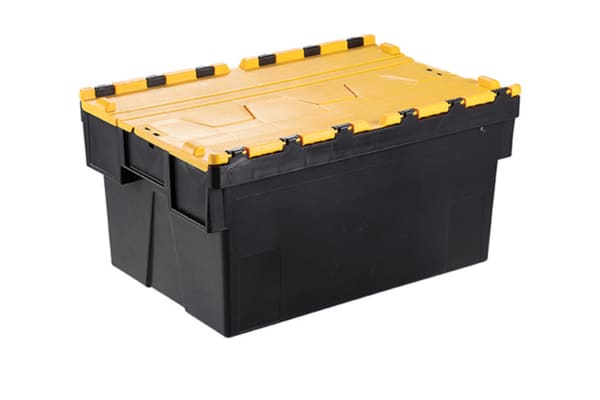 Product image for 56LTR.ATTACHED LID CONTAINER 600X400X310