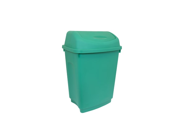 Product image for 50 Litre Plastic Green Flip Top Bin