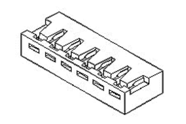 Product image for 2.5MM R/A B-IN CONN HSG 5CKT