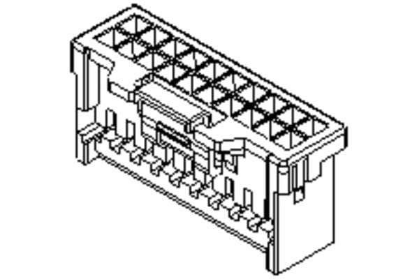 Product image for 2.0 W/B DUAL GRID RCPT HSG 16CKT BEIGE