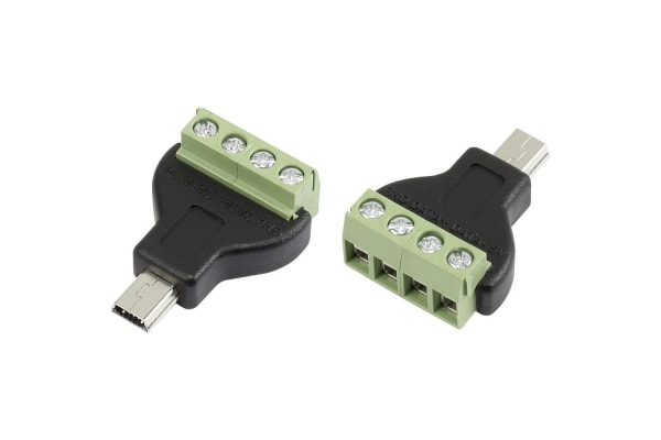 Product image for MINI USB B TYPE MALE TO TERMINAL ADAPTER