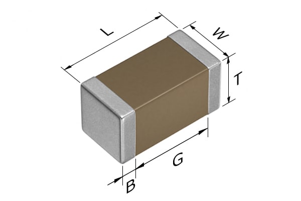 Product image for CAPACITOR MULTI LAYER CERAMIC X8R SMD 06