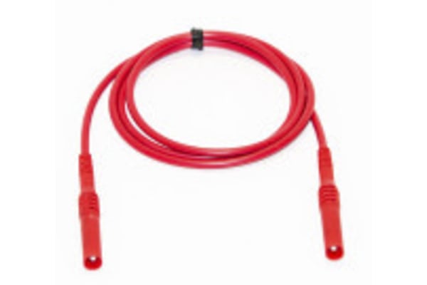 Product image for RED SHROUDED BANANA PLUG ON BOTH ENDS-SI