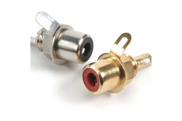 Product image for PANEL MNT PHONO SOCKET GOLD PLATED BLACK