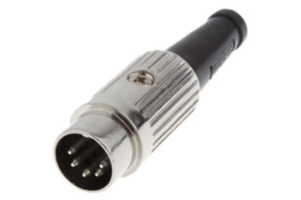 Product image for 5 WAY DIN 60 DEGREE NICKEL LINE PLUG