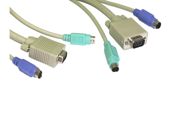 Product image for 3mtr Kvm Triple Cable Kit - 1 x HD15 M-M