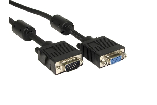 Product image for 1MTR VGA/SVGA HD15 M-F EXTENSION CABLE -