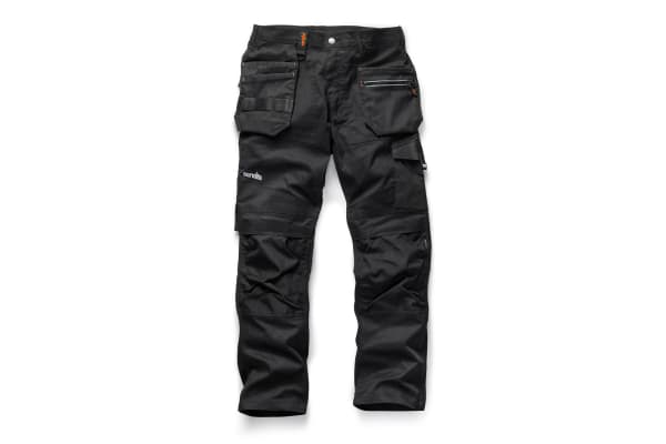 Product image for SCRUFFS TRADE FLEX TROUSER BLACK 34S