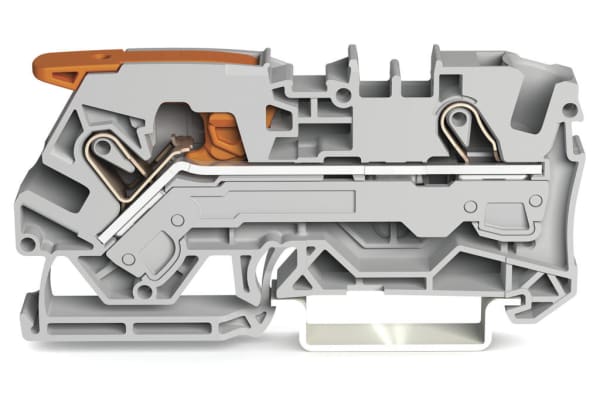 Product image for 2-CONDUCTOR THROUGH TERMINAL BLOCK GREY;