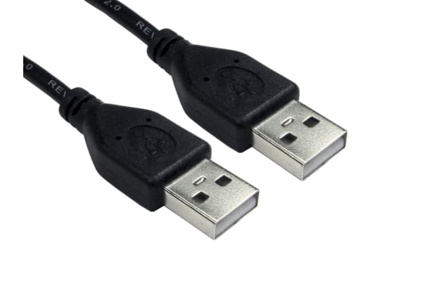 Product image for 0.5mtr USB 2.0 A M - A M Cable - Black