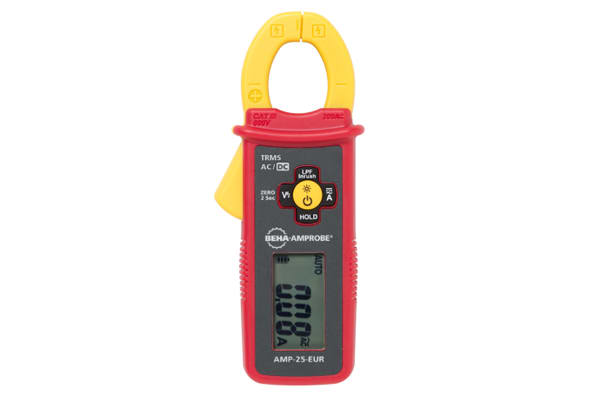 Product image for Beha-Amprobe AMP-25-EUR AC/DC Clamp Meter, 300A dc, Max Current 300A ac CAT III 600 V