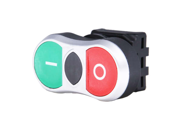 Product image for Double Push Button Green/Red "I" "0"