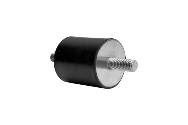 Product image for RS PRO 8mm Stud Mount M4 15mm Diameter 25kg Compression Load, Male to Male Natural Rubber