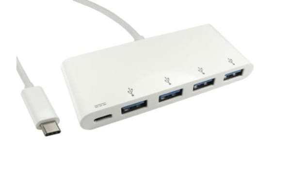 Product image for USB TYPE C TO 4 PORT HUB WITH PD FUNCTIO