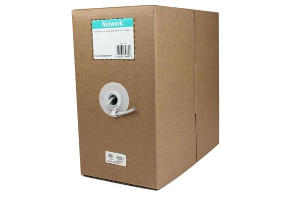 Product image for 1000 ft Bulk Gray CMR Cat5e Solid UTP Pa