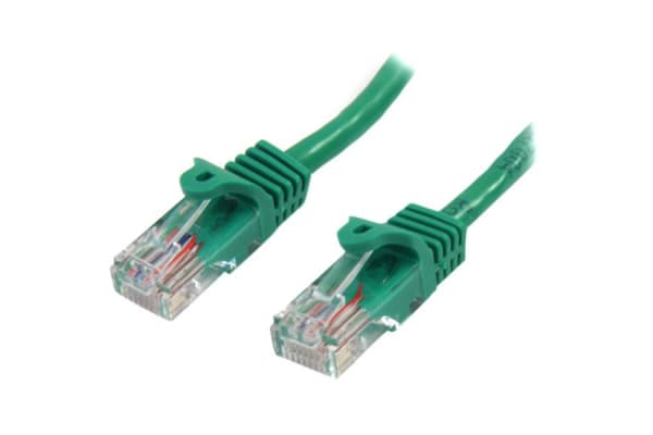 Product image for Startech Green PVC Cat5e Cable UTP, 2m Male RJ-45