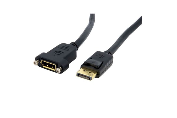 Product image for 3FT PANEL MOUNT DISPLAYPORT CABLE - F/M