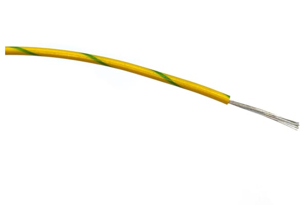 Product image for RS PRO Green/Yellow, 0.5 mm² Equipment Wire, 500m