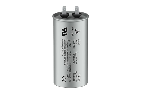 Product image for EPCOS 14μF Polypropylene Capacitor PP 460V dc ± 5%, Screw Mount, B33331V