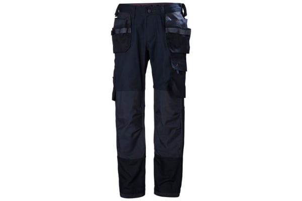 Product image for Helly Hansen Oxford Navy Cotton, Elastane, Polyester Trousers 33in, M Waist