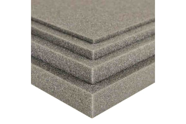 Product image for RS PRO Grey Rubber Sheet, 950mm x 950mm x 15mm