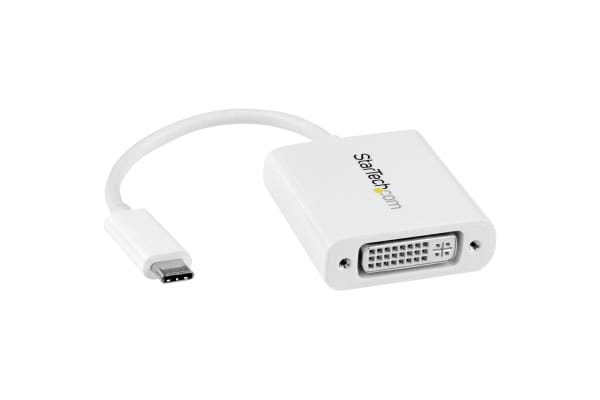 Product image for USB-C TO DVI - PLASTIC, WHITE