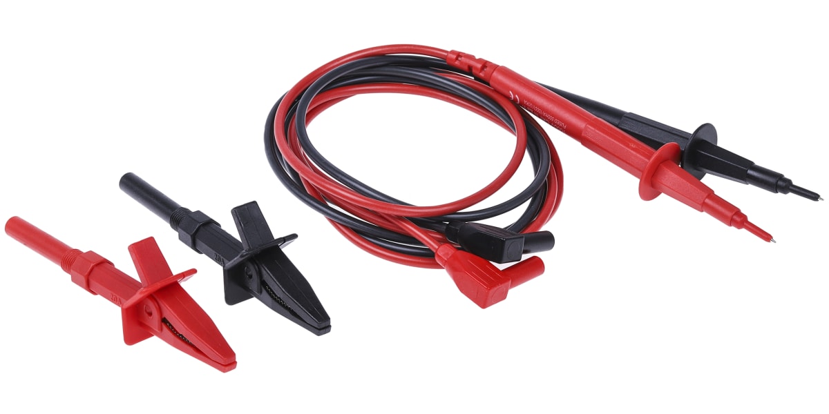 Product image for RS PRO Multimeter Leads Fused Probe Kit, Fused, CAT III 1000V