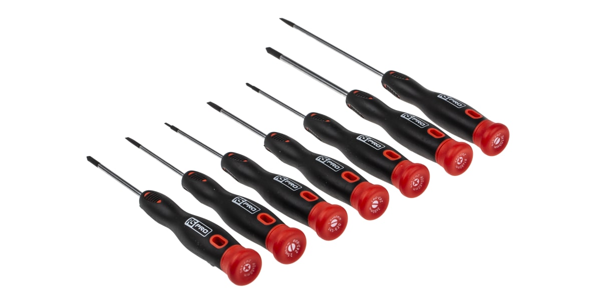 RS PRO Precision Phillips, Slotted Screwdriver Set 7 Piece - RS