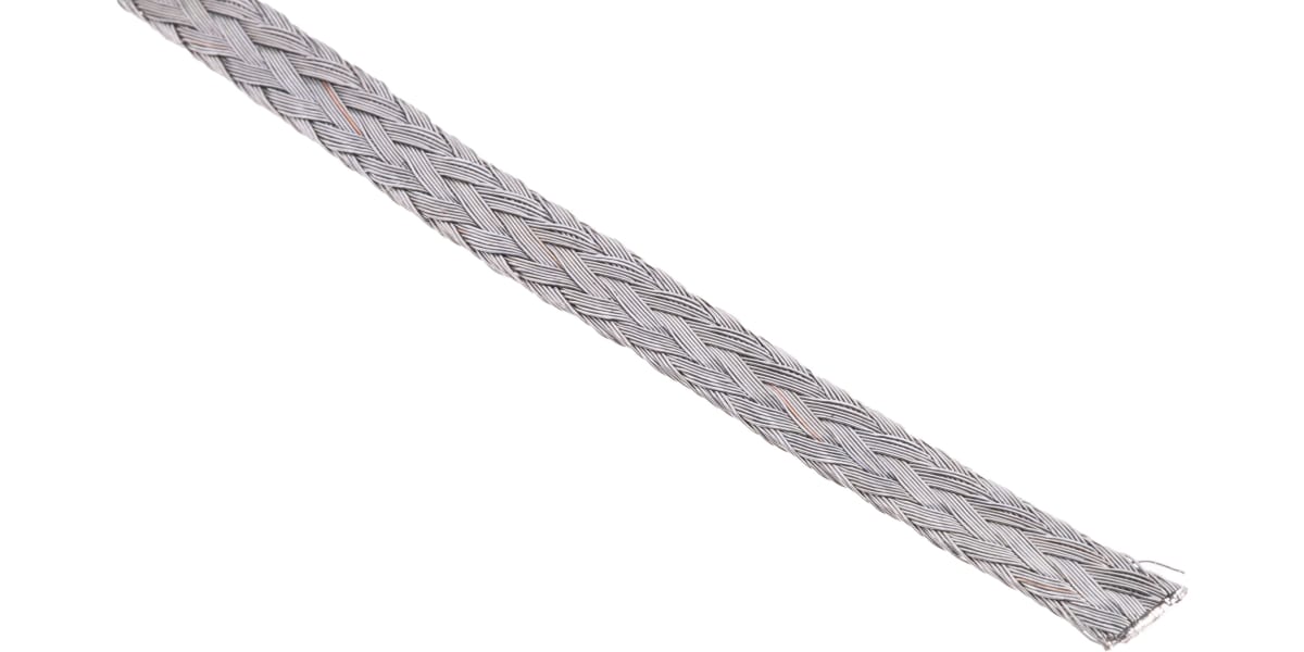 Product image for 4 X 0.8MM FLAT COPPER BRAID 30A