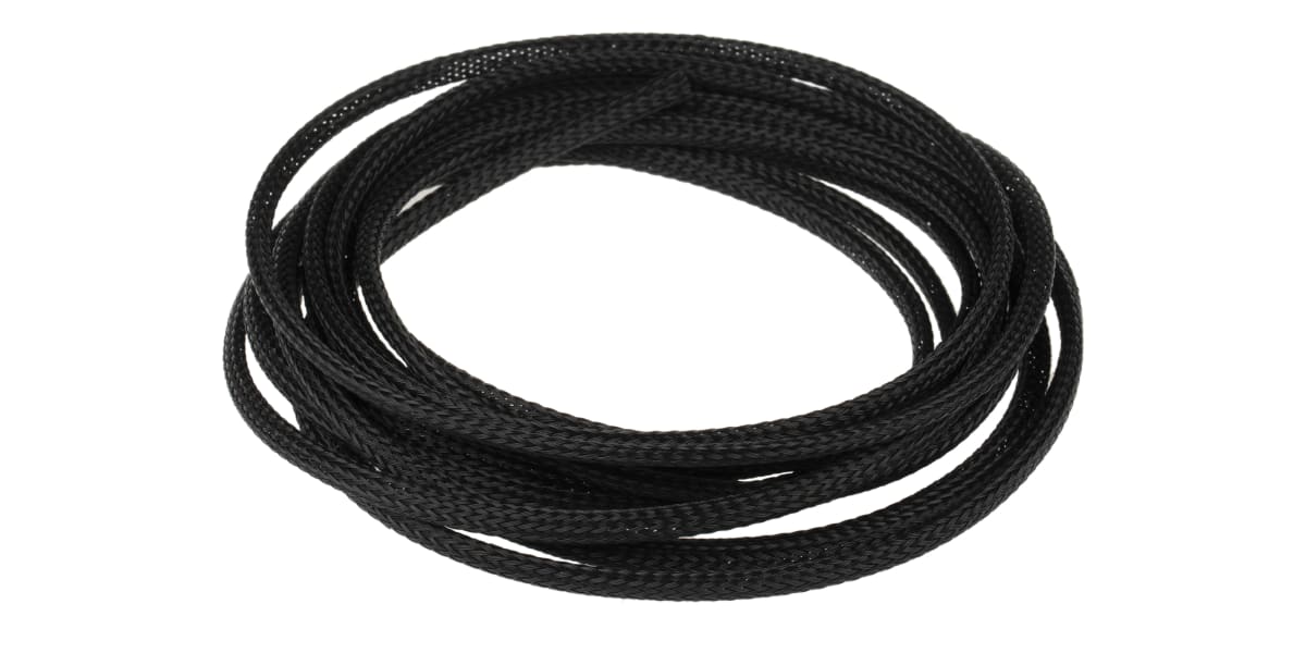 Product image for BLACK EXPANDABLE BRAIDED SLEEVE,5MM DIA