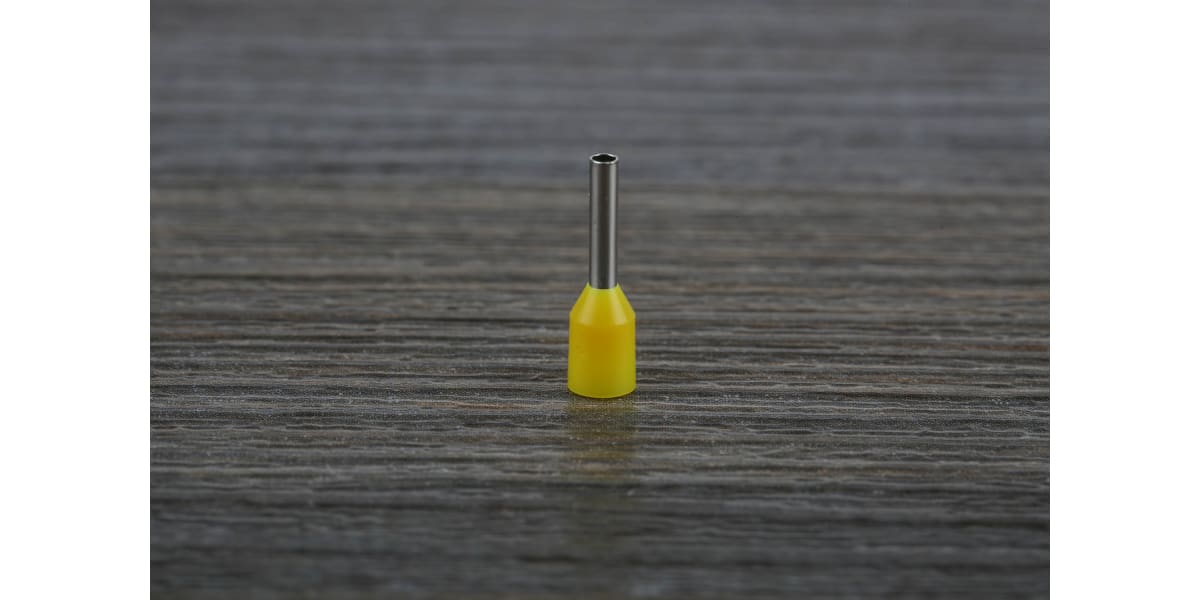 Product image for YEL INSULATED BOOTLACE FERRULE,8MM PIN