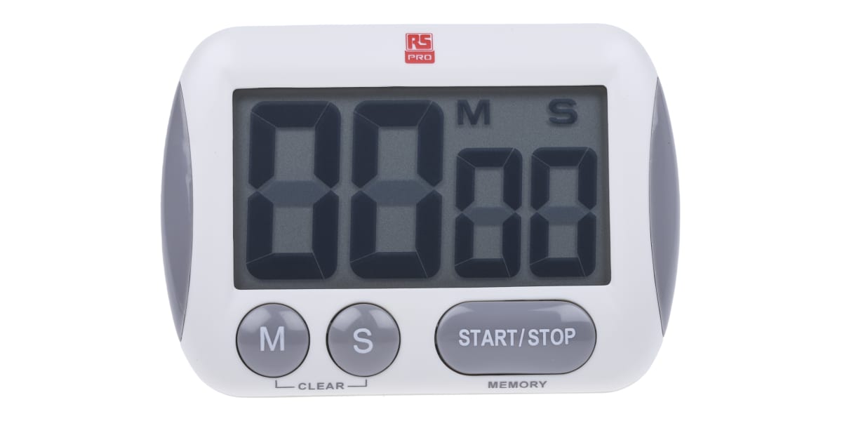 Product image for RS PRO Digital Desktop Timer White