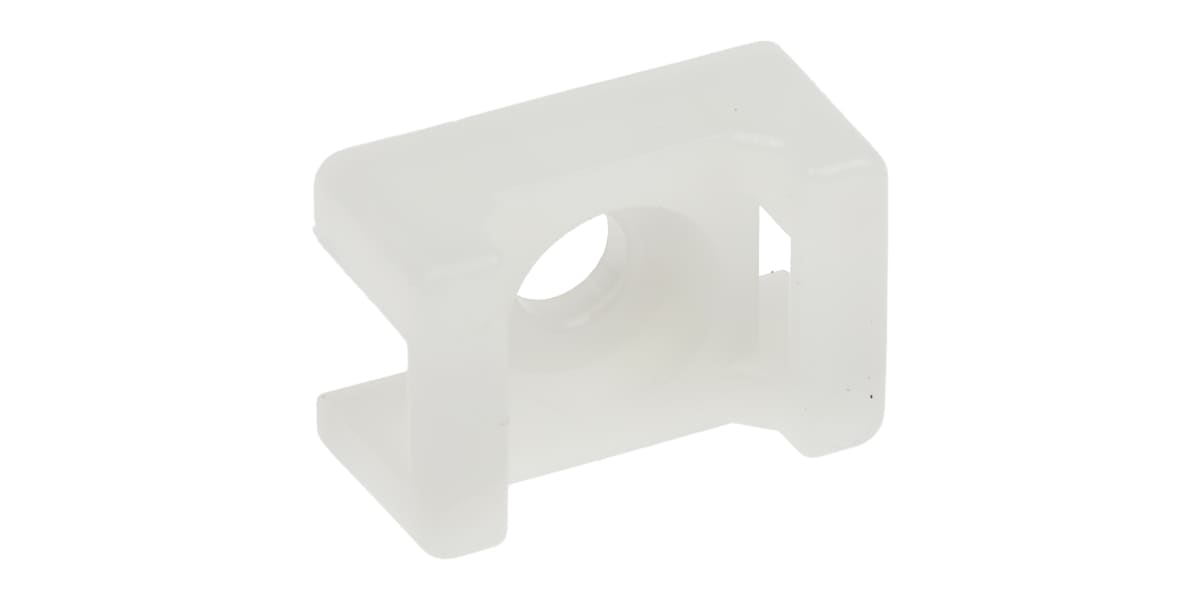 Product image for WHITE NYLON CABLE TIE CLAMP,M3 4.8MM