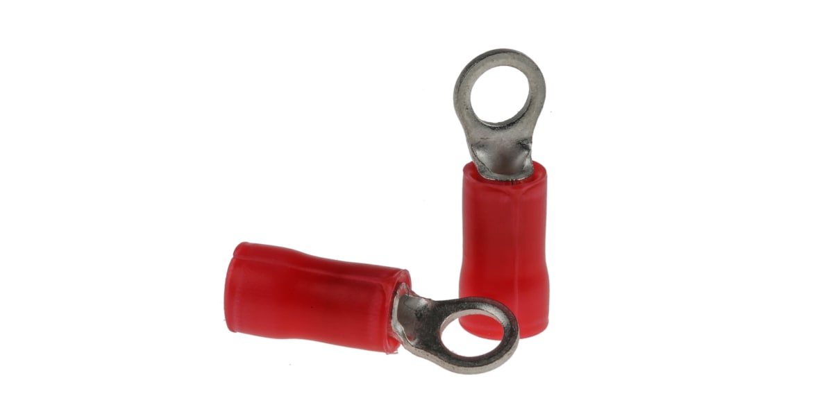 Product image for RING TERMINAL, PLASTI-GRIP, RED, M3.5