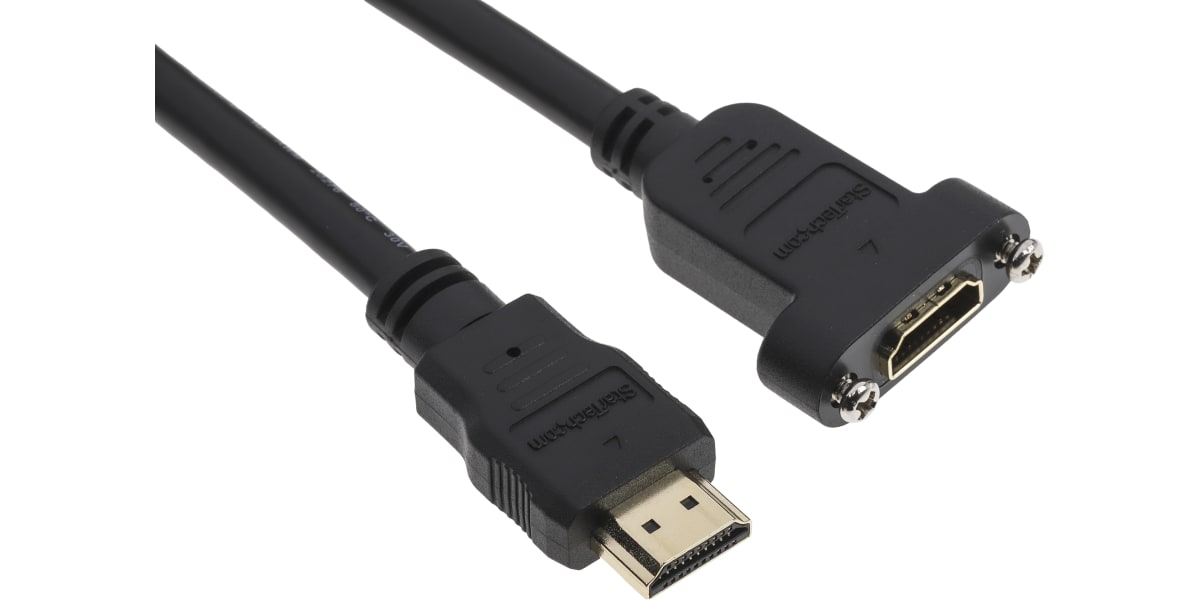 Product image for 3FT PANEL MOUNT HDMI VIDEO CABLE - F/M