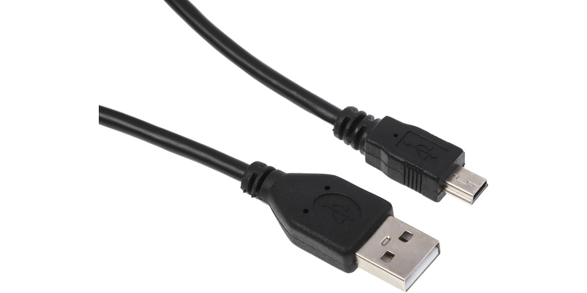 Product image for RS PRO Male USB A to Male Mini USB B Cable, USB 2.0, 500mm