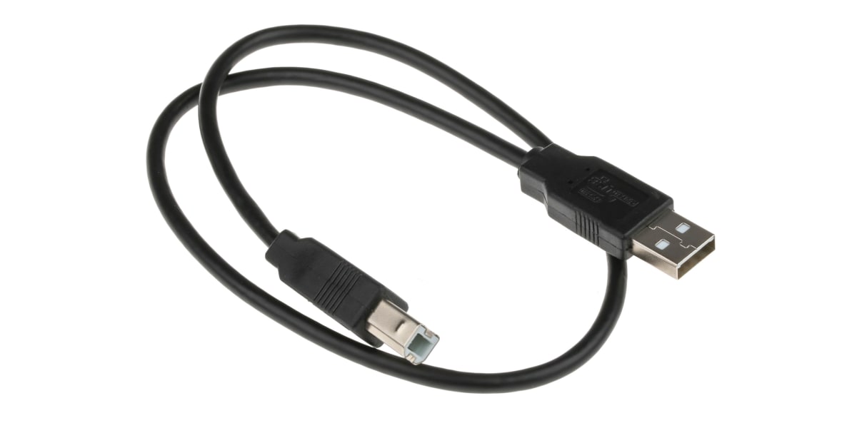 Product image for 50CM USB 2.0 A M - B M CABLE - BLACK