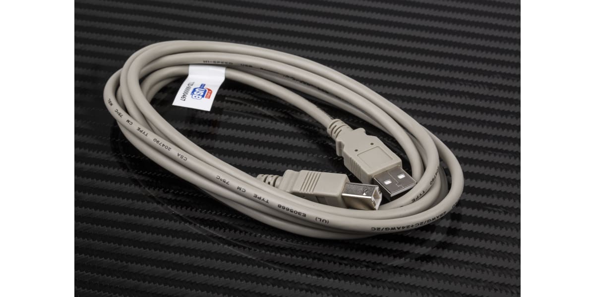 Product image for 2MTR USB 2.0 A M - B M CABLE - BEIGE