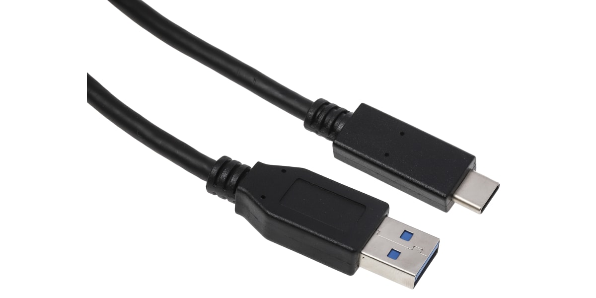 Product image for RS PRO Male USB A to Male USB C Cable, USB 3.0, USB 3.1, 2m