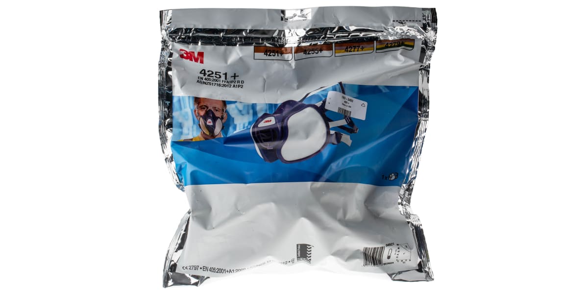 Product image for 3M MAINTENANCE FREE HALF MASK, FFA1P2 R